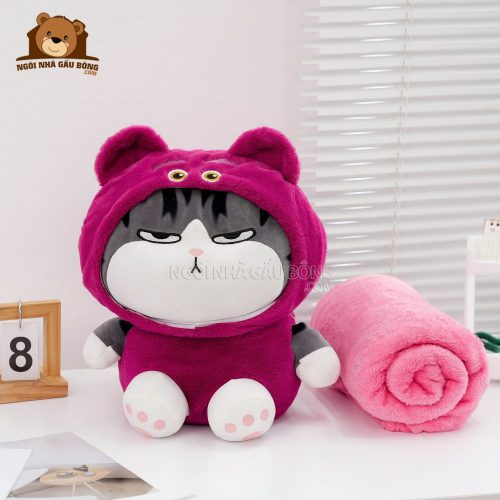 Gối Chăn Mền Mèo Hoàng Thượng Cosplay Lotso