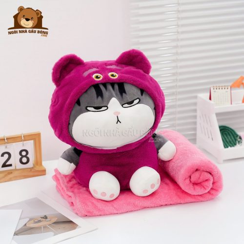 Gối Chăn Mền Mèo Hoàng Thượng Cosplay Lotso