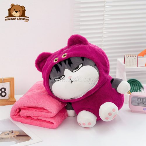 Gối Chăn Mền Mèo Hoàng Thượng Cosplay Lotso