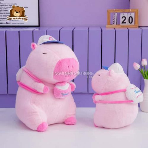 Chuột Capybara Hồng Rút Bóng