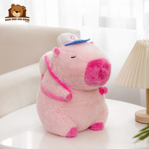 Chuột Capybara Hồng Đeo Bóng