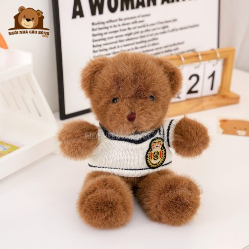 Gấu Bông Teddy Lông Xù Áo Len