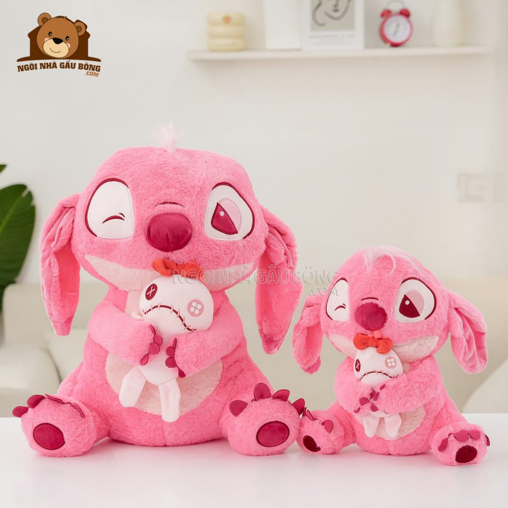 Stitch Hồng Ôm Quái Vật Scrump 