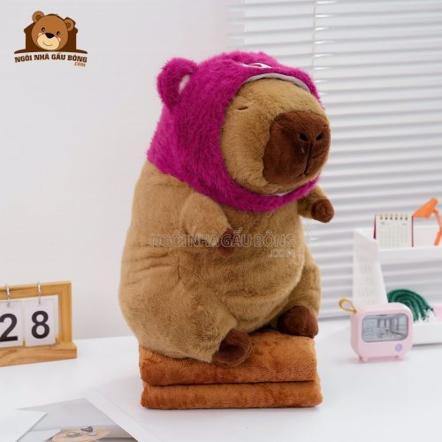 Gối Chăn Mền Chuột Cappybara Cosplay Gấu Dâu Lotso