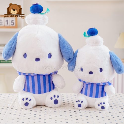 Gấu Bông Pochacco Đội Bánh Việt Quất