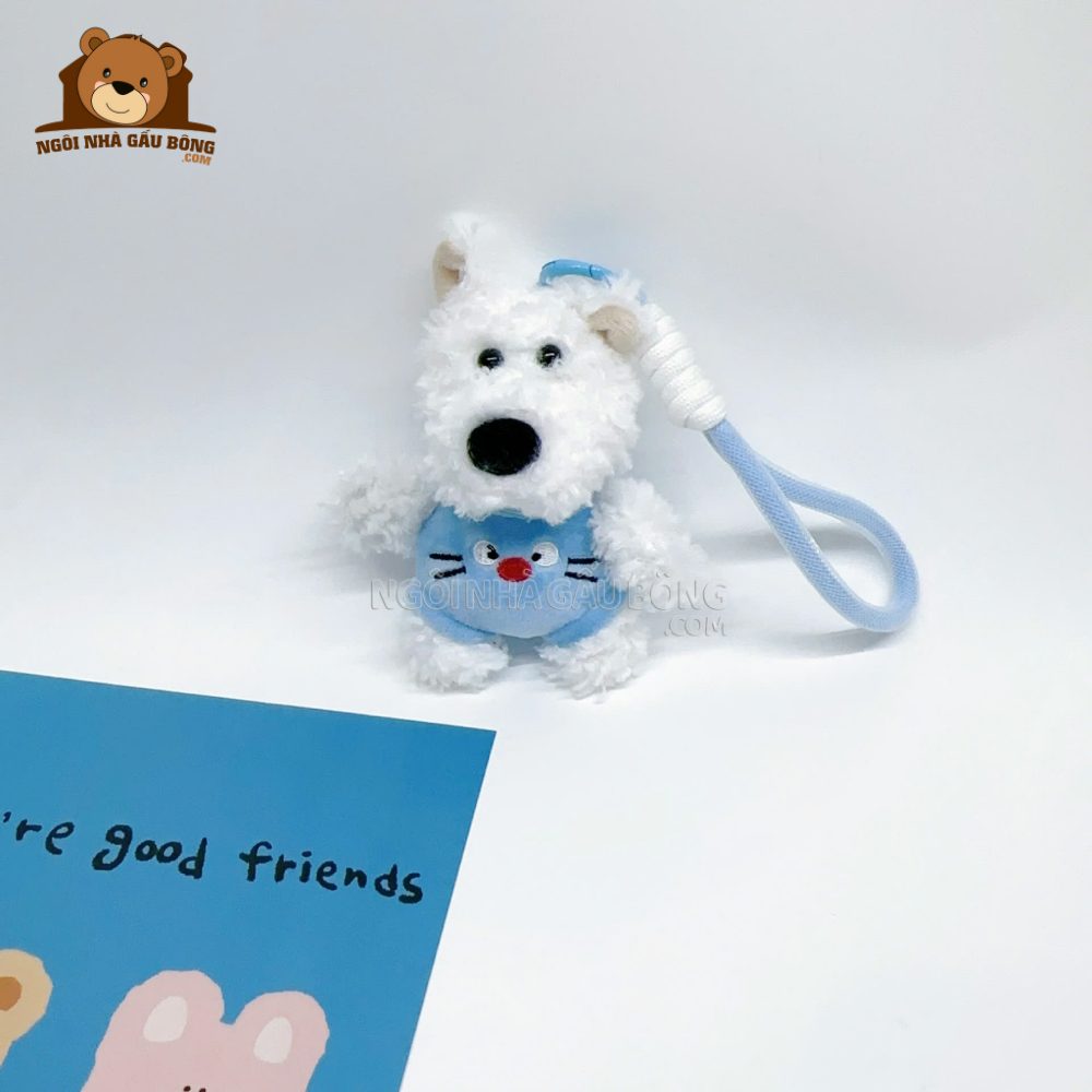 Móc Khóa Chó Puppy Mặc Yếm