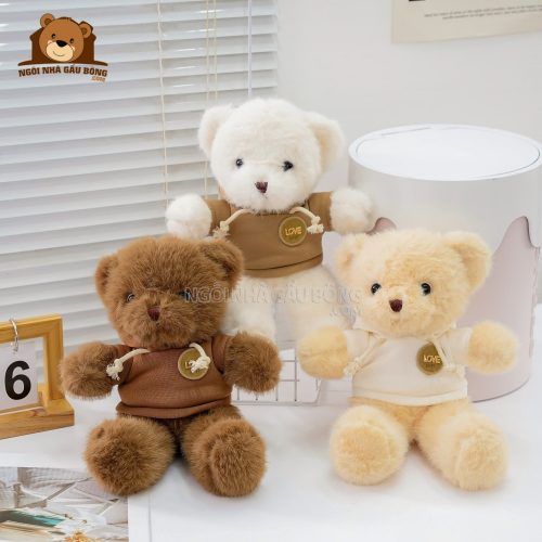 Gấu Bông Teddy Áo Nỉ Tag Love