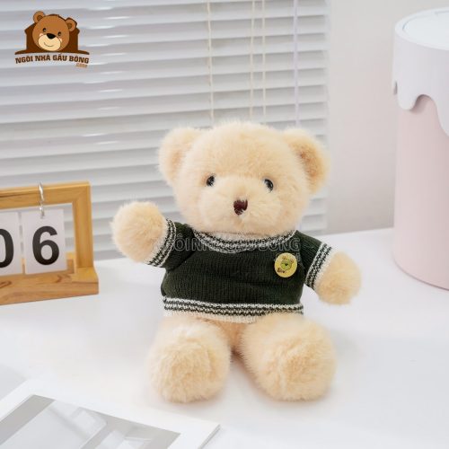 Gấu Bông Teddy Áo Nỉ Tag Tròn