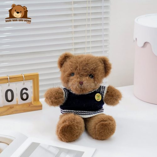 Gấu Bông Teddy Áo Nỉ Tag Tròn