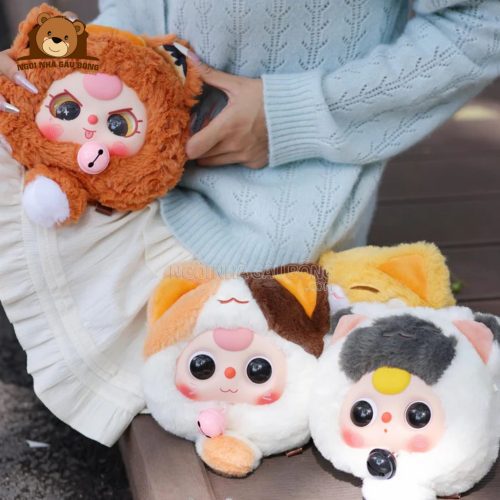 Blindbox Baby Three Mèo Thần Tài Zipper