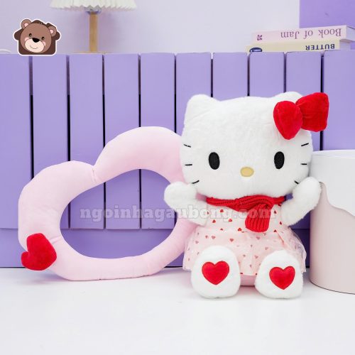 Gấu Bông Kitty Đội Phao Hồng