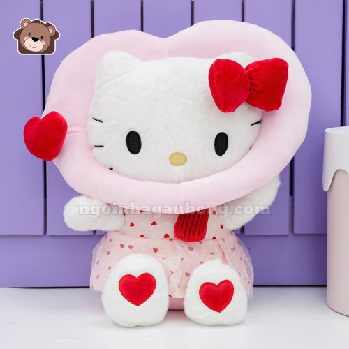 Gấu Bông Kitty Đội Phao Hồng