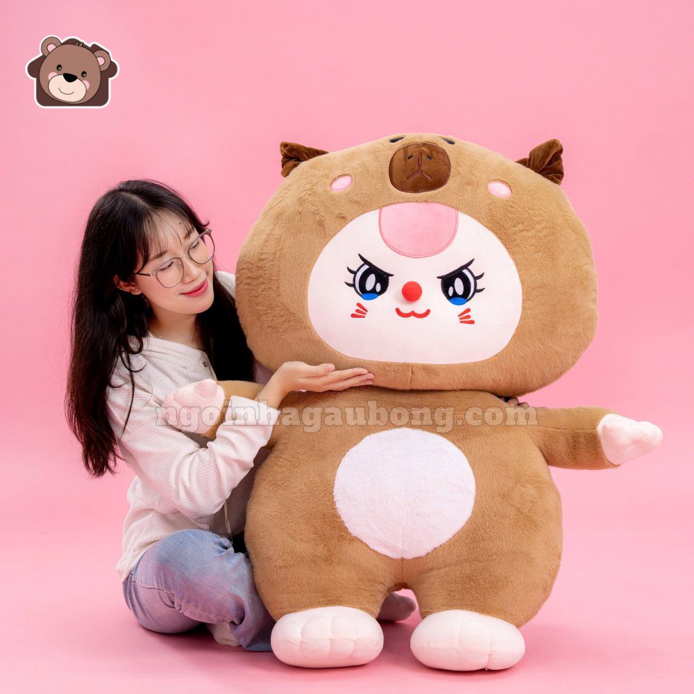 baby three capybara (3) Gấu Bông Baby Three Cosplay Capybara Khổng Lồ