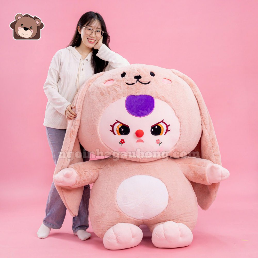 Gấu Bông Baby Three Cosplay Thỏ Hồng Khổng Lồ