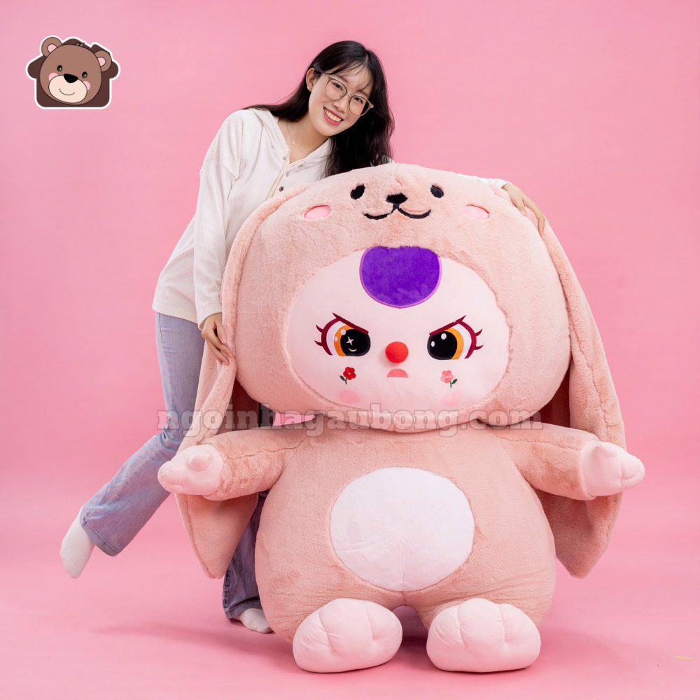 Gấu Bông Baby Three Cosplay Thỏ Hồng Khổng Lồ