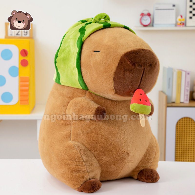 Gấu Bông Capybara Dưa Hấu