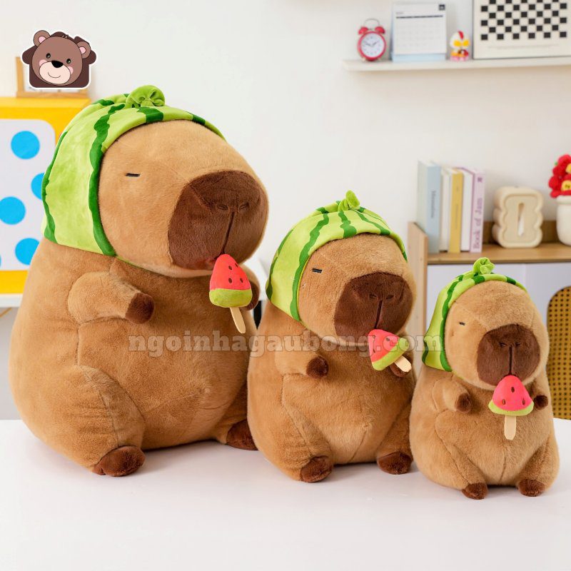 Gấu Bông Capybara Dưa Hấu
