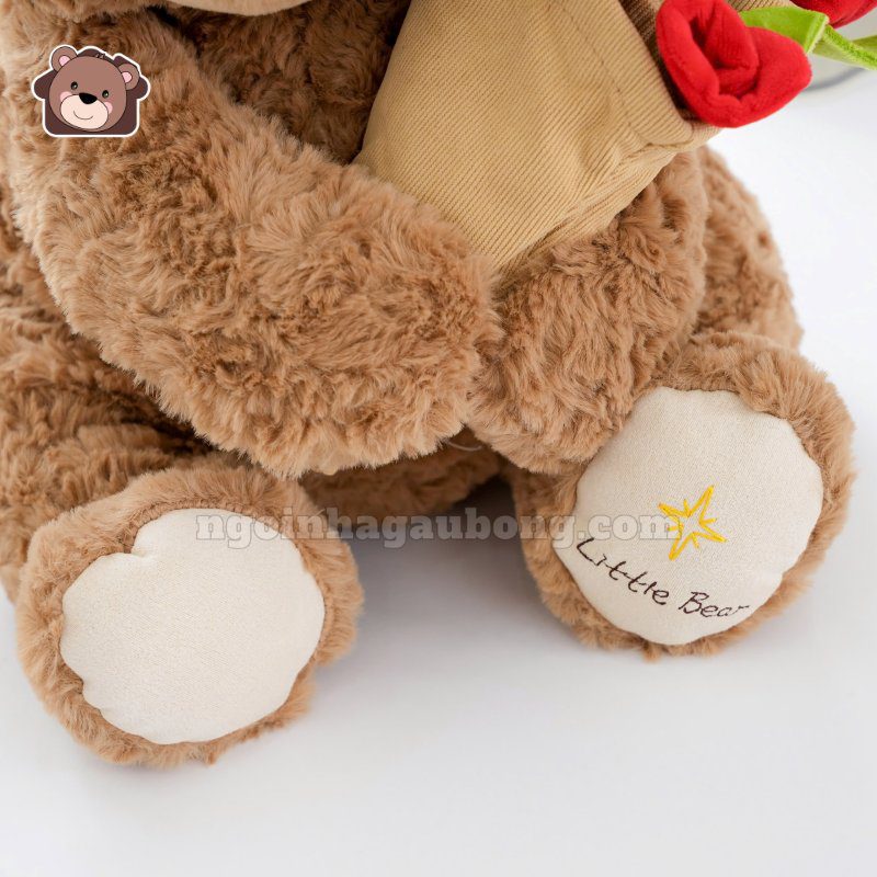 Gấu Bông Boo Đội Mũ Hoa