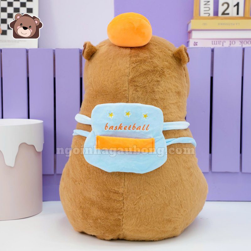 Gấu Bông Capybara Thể Thao - Đeo Túi