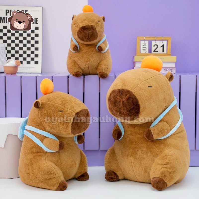 Gấu Bông Capybara Thể Thao - Đeo Túi