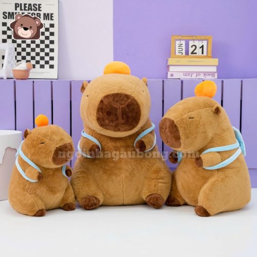 Gấu Bông Capybara Thể Thao - Đeo Túi