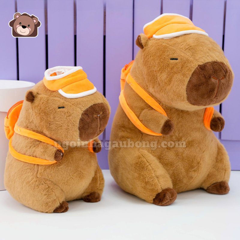 Gấu Bông Capybara Thể Thao - Đeo Bóng