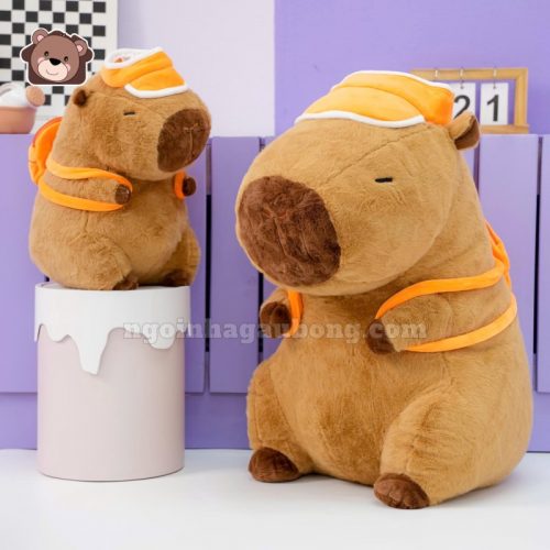 Gấu Bông Capybara Thể Thao - Đeo Bóng