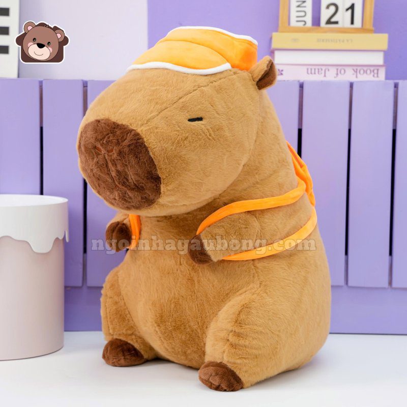 Gấu Bông Capybara Thể Thao - Đeo Bóng