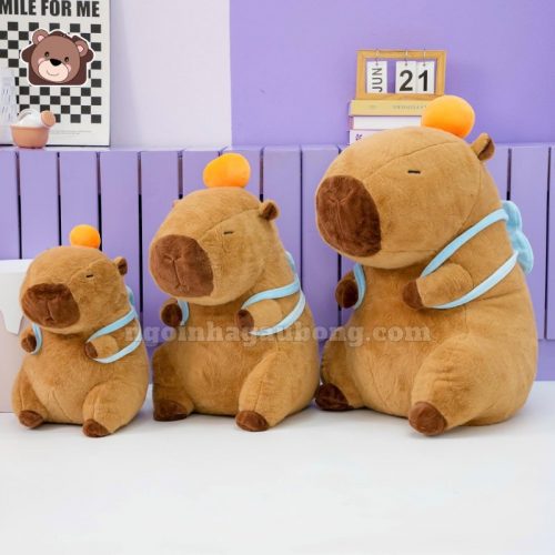 Gấu Bông Capybara Thể Thao - Đeo Túi