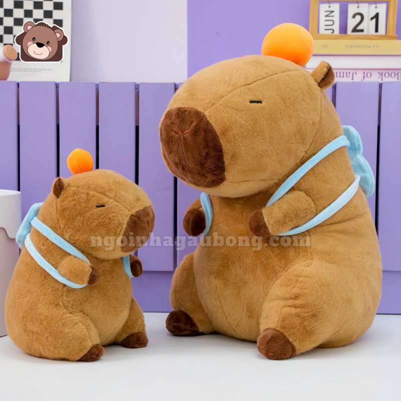 Gấu Bông Capybara Thể Thao - Đeo Túi