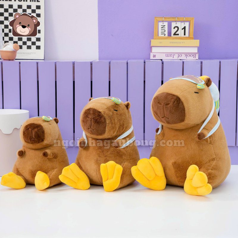 Gấu Bông Capybara Chân Vịt