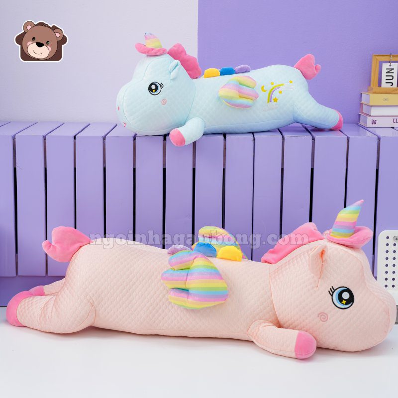 Gối Ôm Lạnh Unicorn Nằm Cánh Galaxy
