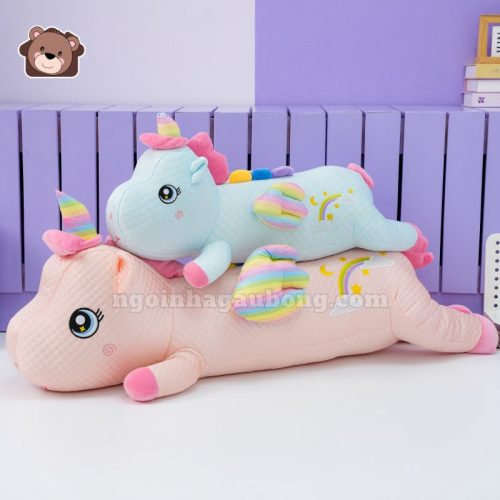 Gối Ôm Lạnh Unicorn Nằm Cánh Galaxy