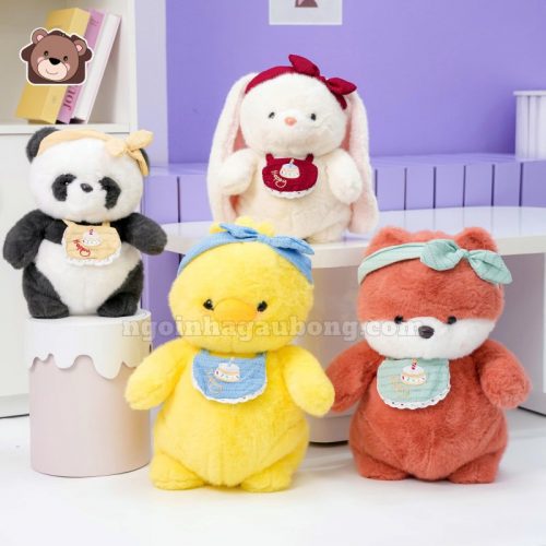 Bộ Thú Yếm Happy Đeo Băng Đô