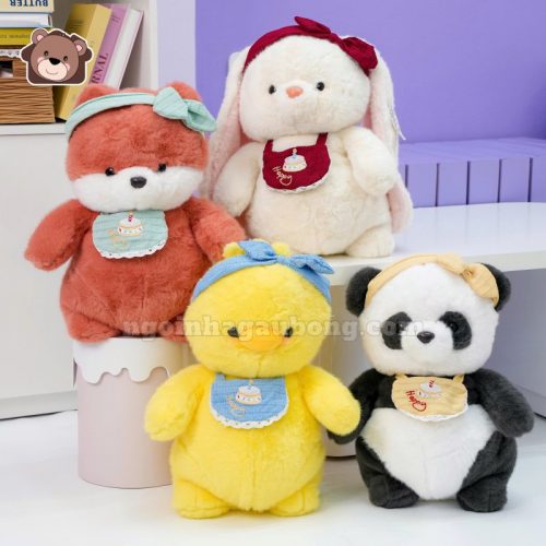 Bộ Thú Yếm Happy Đeo Băng Đô