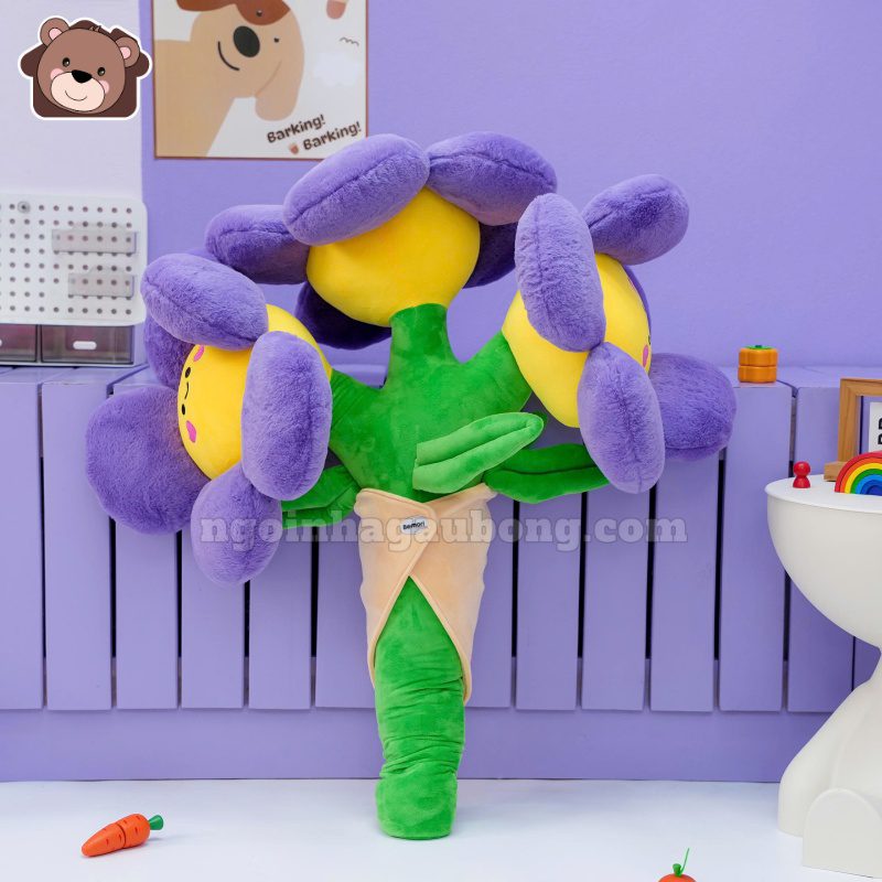 Bó Hoa Bông Mặt Cười Vải Lông