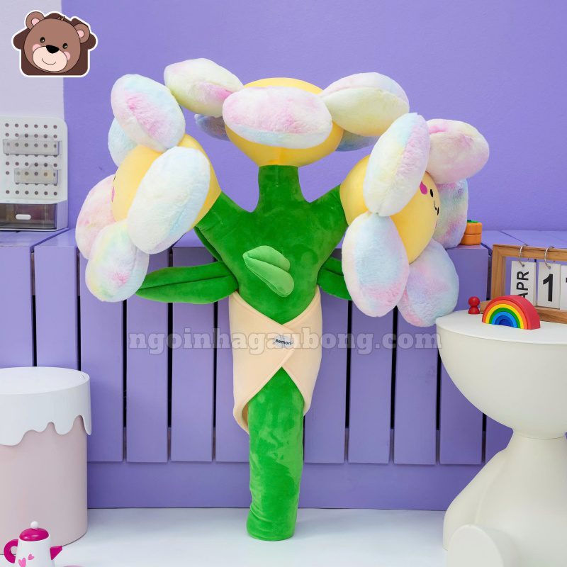 Bó Hoa Bông Mặt Cười Vải Lông