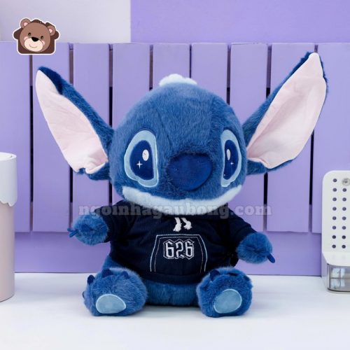 Stitch Mặc Áo Nỉ Xanh Đậm