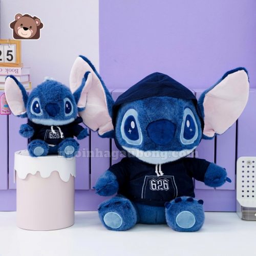 Stitch Mặc Áo Nỉ Xanh Đậm