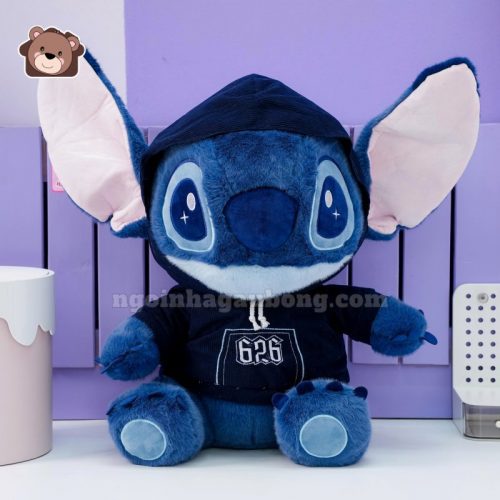 Stitch Mặc Áo Nỉ Xanh Đậm
