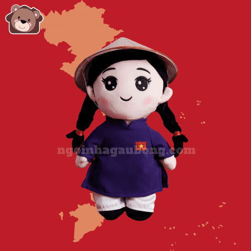 Set Gấu Bông Cô Gái Việt Nam