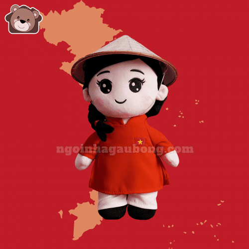 Set Gấu Bông Cô Gái Việt Nam