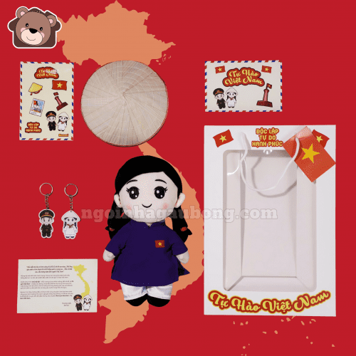 Set Gấu Bông Cô Gái Việt Nam
