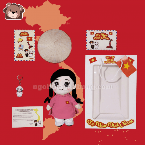 Set Gấu Bông Cô Gái Việt Nam