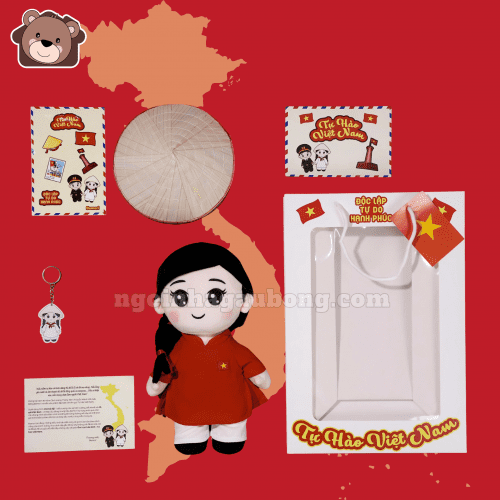 Set Gấu Bông Cô Gái Việt Nam