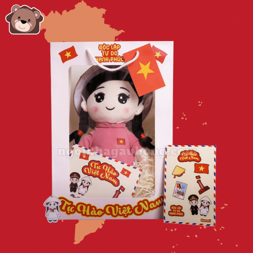 Set Gấu Bông Cô Gái Việt Nam