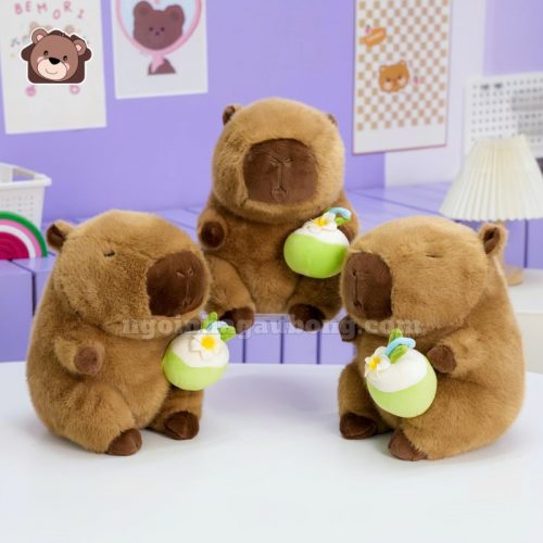 Gấu Bông Capybara Đeo Balo Cây Dừa