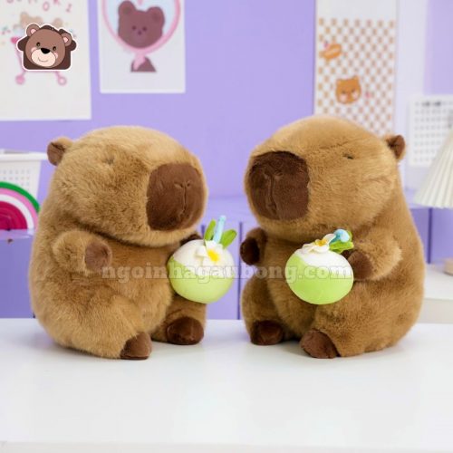 Gấu Bông Capybara Đeo Balo Cây Dừa