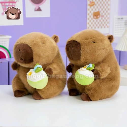 Gấu Bông Capybara Đeo Balo Cây Dừa