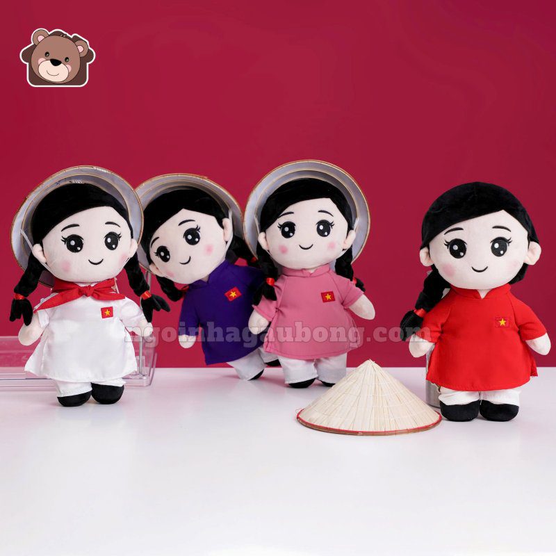 Set Gấu Bông Cô Gái Việt Nam